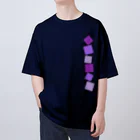 つきしょっぷの紫色の四角形 Oversized T-Shirt