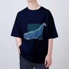 Kinkadesign うみのいきものカワイイShopのマッコウクジラの冒険 Oversized T-Shirt