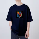 Ksdesignのカラーバースト・キュービカル Oversized T-Shirt