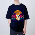 80s_popの80s_pop Dog No.1 (Shiba Inu) オーバーサイズTシャツ