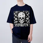 かるるんショップの骸骨紳士シリーズ　微笑 Oversized T-Shirt