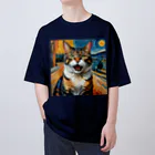 F2 Cat Design Shopのニャンコの叫 001 オーバーサイズTシャツ