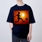 foot8のサッカー少年 オーバーサイズTシャツ