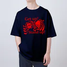 『NG （Niche・Gate）』ニッチゲート-- IN SUZURIのGet Up! Stand Up!(赤) Oversized T-Shirt