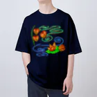 Lily bird（リリーバード）の枝つきホオズキ 水紋（和柄）その2 Oversized T-Shirt