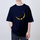 Yoshisyanの下弦の月と猫 Oversized T-Shirt