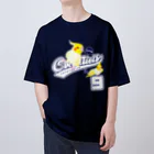 LittleLoroのCockatiels 9 ルチノー オカメインコ ルチノスケ カレッジ ロゴ 0535 スサー付 オーバーサイズTシャツ