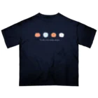 かやぬゆみのゆるいすいぞくかん（枠線なし／白文字） Oversized T-Shirt