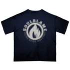 SOULBLAMEのCIRCLE LOGO GRAY TEE IN NAVY Oversized T-Shirt