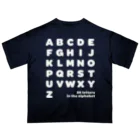 PyriteDesignの26 letters in the alphabet【Tshirt】【Design Color : White】【Design Print : Front オーバーサイズTシャツ