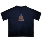 nachau7の鬼瓦と梟のTシャツ-8 オーバーサイズTシャツ