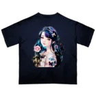 【ホラー専門店】ジルショップの花と蝶のプリンセスガール Oversized T-Shirt