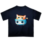 nekotama0224の猫科に属する ゆるキャラ オーバーサイズTシャツ