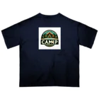 PoTeChiのキャンプロゴ グリーン オーバーサイズTシャツ オーバーサイズTシャツ