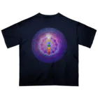 💖宇宙整体♪🌈♪こころからだチャンネル♪💖の宇宙曼荼羅cakraバランスレインボー オーバーサイズTシャツ