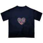 poniponiのハートのロゴ オーバーサイズTシャツ