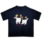ヤママユ(ヤママユ・ペンギイナ)のふたごのイワトビペンギン(キタ) オーバーサイズTシャツ