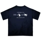 Silvervine Psychedeliqueのシュレーディンガーの猫（白字） Oversized T-Shirt