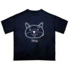 MrKShirtsのInu (犬) 白デザイン Oversized T-Shirt