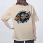 poniponiの与那国馬と島に住む生き物(カラー) オーバーサイズTシャツ