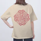 ことりの家の龍と龍体文字（赤） オーバーサイズTシャツ