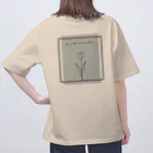 rilybiiのgray blue × 線画チューリップ オーバーサイズTシャツ