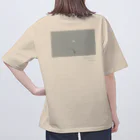 rilybiiのgray blue tulip , logo オーバーサイズTシャツ