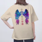 💖宇宙整体♪🌈♪こころからだチャンネル♪💖の母性回帰曼荼羅　change the purple💖 オーバーサイズTシャツ