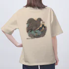 aokitaの【BLUE NORTH】岩山の鳥 オーバーサイズTシャツ