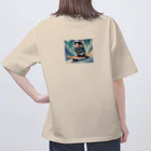 HiStory-jinのアーモンド好きのハムスターココちゃんの待ち伏せ オーバーサイズTシャツ