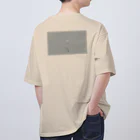 rilybiiのgray blue tulip , logo Oversized T-Shirt