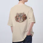 yamamotoeriの右足が痛い虎 オーバーサイズTシャツ