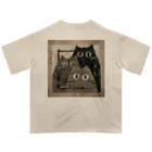 ぐら(GURA)のネコ家の肖像&ながぐつにはいったこねこ オーバーサイズTシャツ