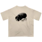 カワウソとフルーツのすやすやカワウソ（黒文字） Oversized T-Shirt