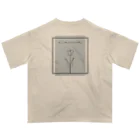 rilybiiのgray blue × 線画チューリップ オーバーサイズTシャツ