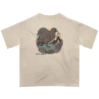 aokitaの【BLUE NORTH】岩山の鳥 オーバーサイズTシャツ
