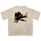 まみおデザインの黒ネコとサンマ オーバーサイズTシャツ