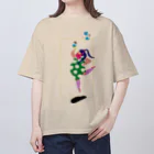 fig-treeの水玉の女01 オーバーサイズTシャツ