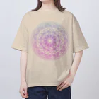 💖宇宙整体♪🌈♪こころからだチャンネル♪💖の母性回帰曼荼羅　change the purple💖 オーバーサイズTシャツ