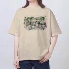 翠色の眼鏡の翠色の世界 オーバーサイズTシャツ