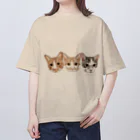 みきぞーん｜保護猫 ミッキー画伯と肉球とおともだちのrui & ram &ta-cha Oversized T-Shirt