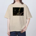 🌳マリモのけだま☃️の夜桜Tシャツ オーバーサイズTシャツ