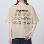 Kの☑High PROTEIN(モノクロ) オーバーサイズTシャツ