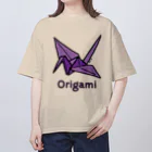 MrKShirtsのOrigami (折り紙鶴) 色デザイン Oversized T-Shirt