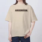 TシャツジャパンSUZURI店🇯🇵のアセンション（ASCENSION）黒文字 オーバーサイズTシャツ