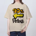 きんにくのあいつの90%右ドライブ オーバーサイズTシャツ