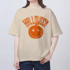 サトオのハロウィンオレンジ文字かぼちゃ アーク ジャック・オー・ランタン オーバーサイズTシャツ