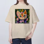 ccaattの花畑で子猫とかくれんぼ オーバーサイズTシャツ