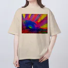 嫌われ者のアート工房　Archaic smileのクレヨン　カラフルアート Oversized T-Shirt