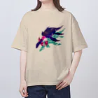 rakkosoda / コマイの首長竜と浮輪 オーバーサイズTシャツ